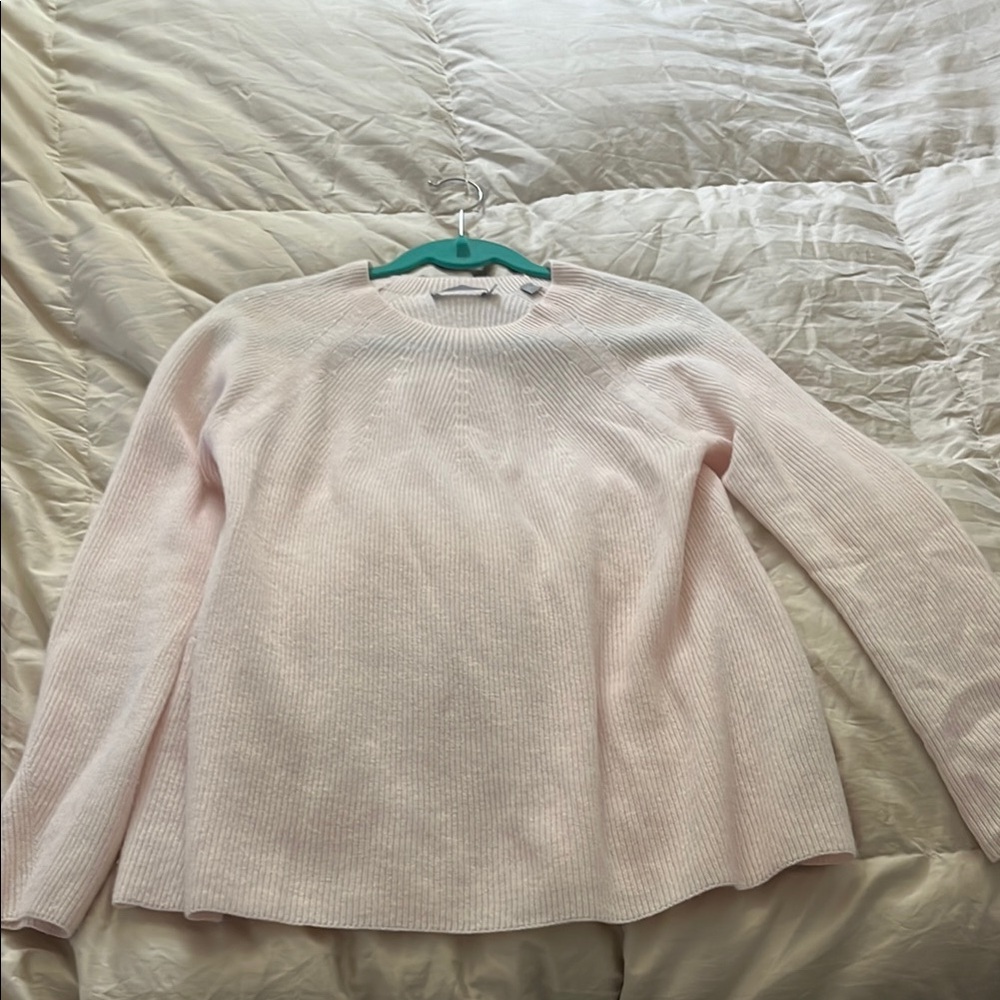Vince Pink Crew Neck Sweater Soft Knit Classic
